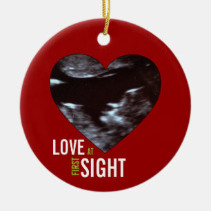 En Céramique Ornement de sonogramme - amour à la première vue