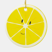 En Céramique Ornement de sourire du citron | (Dos)