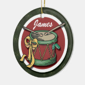 En Céramique Ornement de tambour de Noël (Gauche)