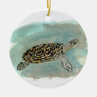 En Céramique Ornement de tortue de mer de Hawksbill