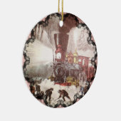 En Céramique Ornement de train à enneigement (Droite)