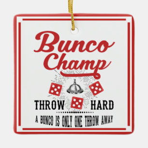 En Céramique Ornement de vacances de Bunco - champion