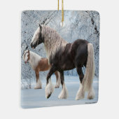 En Céramique Ornement de vacances "de gitans de neige" (Droite)