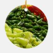 En Céramique Ornement de vacances de Noël de piments (Dos)