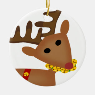 En Céramique Ornement de vacances de Noël de renne de Jingle