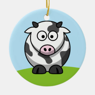 En Céramique Ornement de vache laitière mignon