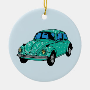 En Céramique Ornement de voiture Hippie bleu