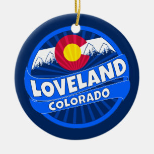 En Céramique Ornement d'éclat de montagne de Loveland le