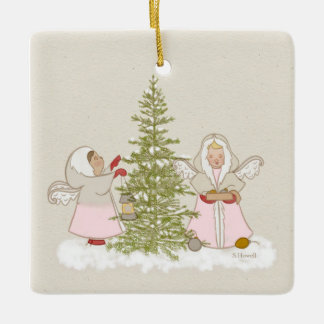 En Céramique Ornement des anges de Noël