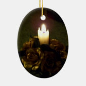 En Céramique Ornement des bougies de Noël (Dos)