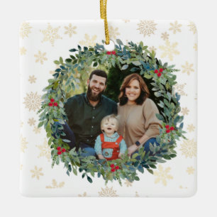 En Céramique Ornement des flocons d'or