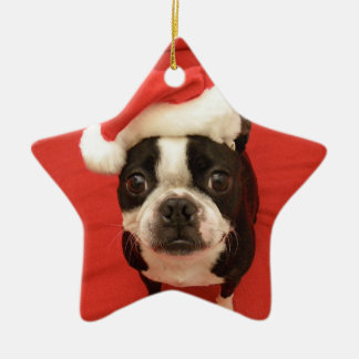 En Céramique Ornement d'étoile de Boston Père Noël