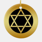 EN CÉRAMIQUE ORNEMENT D'ÉTOILE DE DAVID D'OR (Dos)