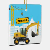 En Céramique Ornement d'excavateur ajouter le nom Noël (Droite)