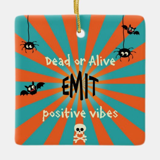 En Céramique Ornement d'Halloween mignon (Devant)