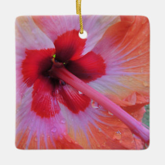 En Céramique Ornement d'hibiscus hawaïens