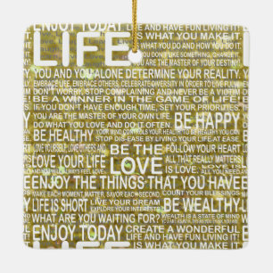 En Céramique Ornement d'or de la vie