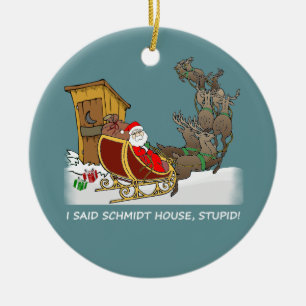 En Céramique Ornement drôle de Noël de Chambre de Schmidt