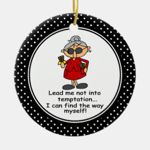 En Céramique Ornement drôle de Noël d'humour de régime