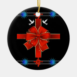 En Céramique Ornement du cercle de Noël