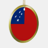 En Céramique Ornement du drapeau des Samoa (Droite)