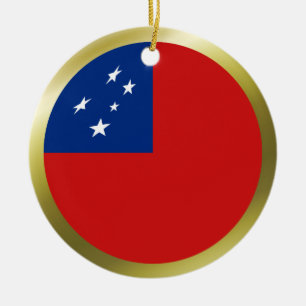 En Céramique Ornement du drapeau des Samoa