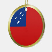 En Céramique Ornement du drapeau des Samoa (Gauche)