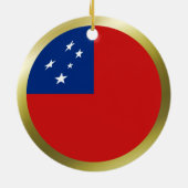 En Céramique Ornement du drapeau des Samoa (Dos)