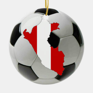 En Céramique Ornement du football du football du Pérou