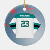 En Céramique Ornement du Jersey de joueur de hockey (Dos)