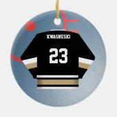 En Céramique Ornement du Jersey de joueur de hockey (Dos)
