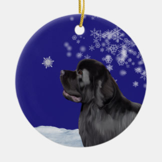 En Céramique Ornement du pays des merveilles d'hiver de chien