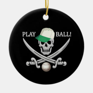 En Céramique Ornement du Pirate de baseball