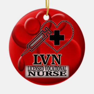 EN CÉRAMIQUE ORNEMENT DU SANG LVN - INFIRMIÈRE PROFESSIONNELLE