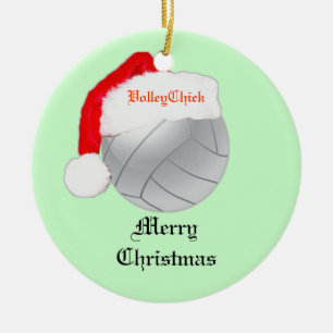 En Céramique Ornement fait sur commande de boule de VolleyChick