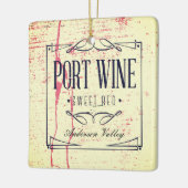 En Céramique Ornement fait sur commande de Noël de vin de port (Gauche)