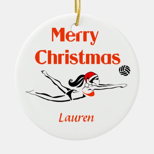 En Céramique Ornement fait sur commande de VolleyChick (Devant)