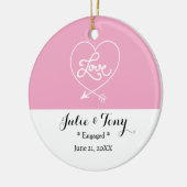 En Céramique Ornement Fiançailles cadeau fiançailles - (Gauche)