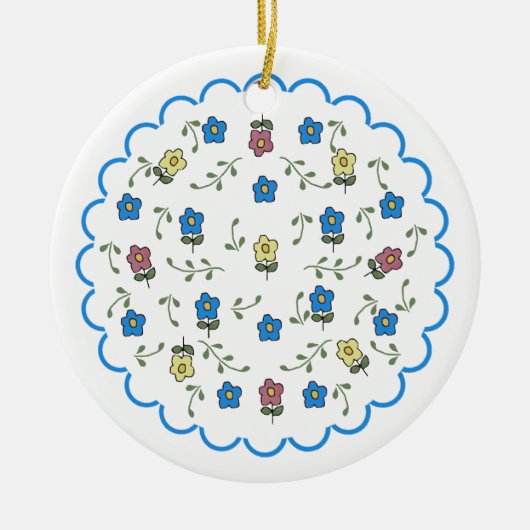 En Céramique Ornement floral (Devant)