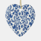 En Céramique Ornement floral bleu et blanc (Droite)