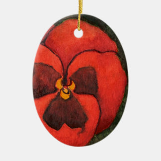 En Céramique Ornement floral "Pansy 3"