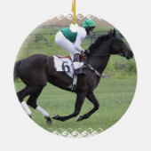 En Céramique Ornement galopant de cheval de course (Dos)