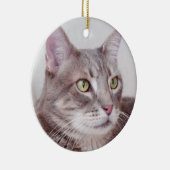 En Céramique Ornement gris de chat tigré (Droite)