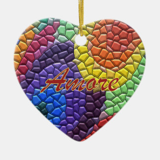 En Céramique Ornement italien de coeur de mosaïque