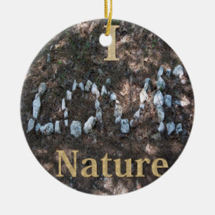 En Céramique Ornement J'aime la Nature