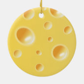 En Céramique Ornement jaune de texture de fromage suisse (Dos)