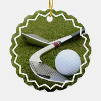 En Céramique Ornement jouant au golf