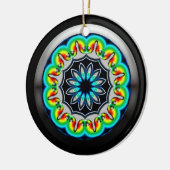 En Céramique Ornement Mandala de géométrie (Gauche)