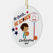 En Céramique Ornement mignon de Noël de sport de joueur de (Droite)