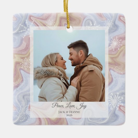 En Céramique Ornement moderne Boho Carré (Devant)